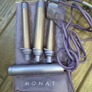 Monat Lavender and Gold 3-Barrel Curling Wand Set
